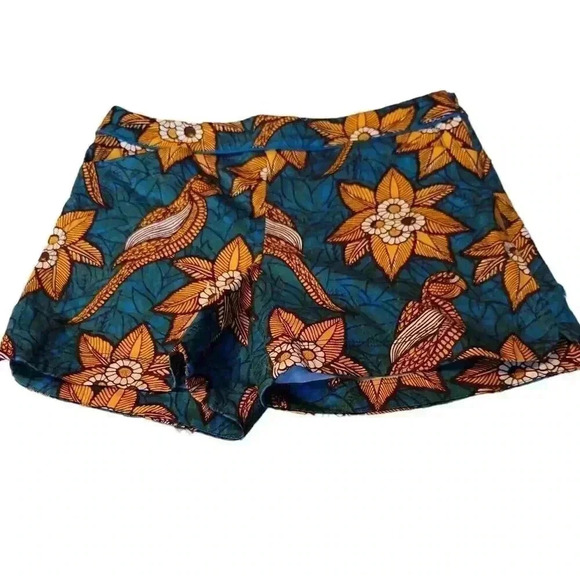 elevenses Pants - Anthropologie Elevenses Birds of Paradise Floral Print Shorts Size 2